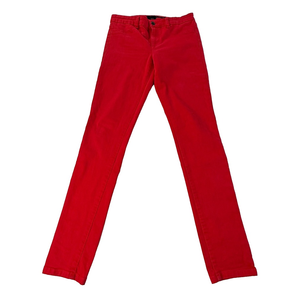 Calvin Klein Jeans Womens Legging Jean Size 29/8 Red Skinny Stretch Denim